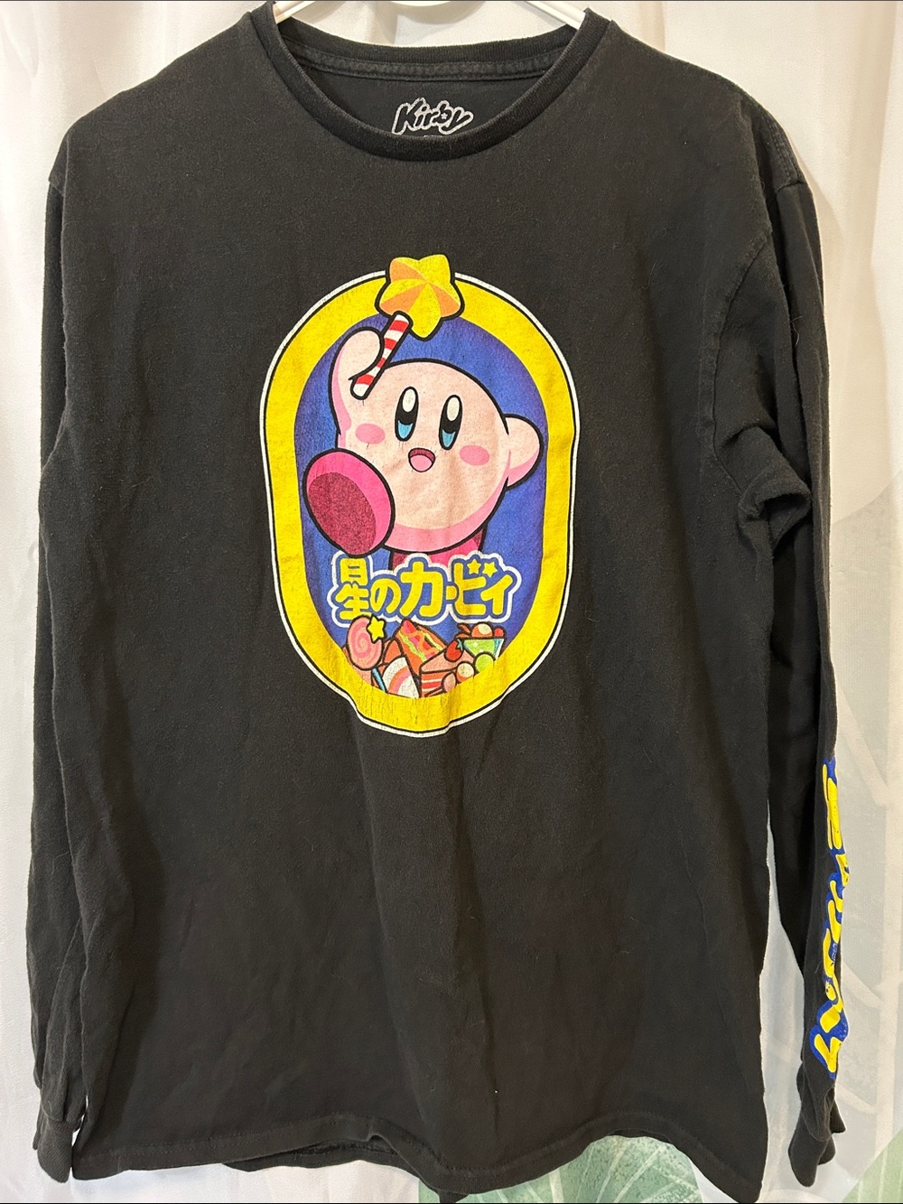 Black Kirby Graphic Long Sleeve Tee